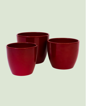Ceramic pot Boule Rouge
