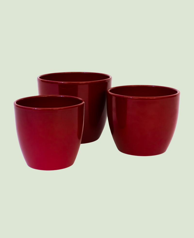 Ceramic pot Boule Rouge