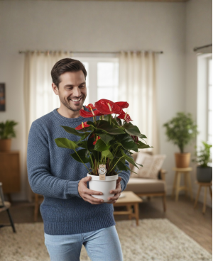 Meta title-Anturium – Plante d'intérieur fleurie rouge