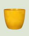 Ceramic pot Boule Jaune Ocre